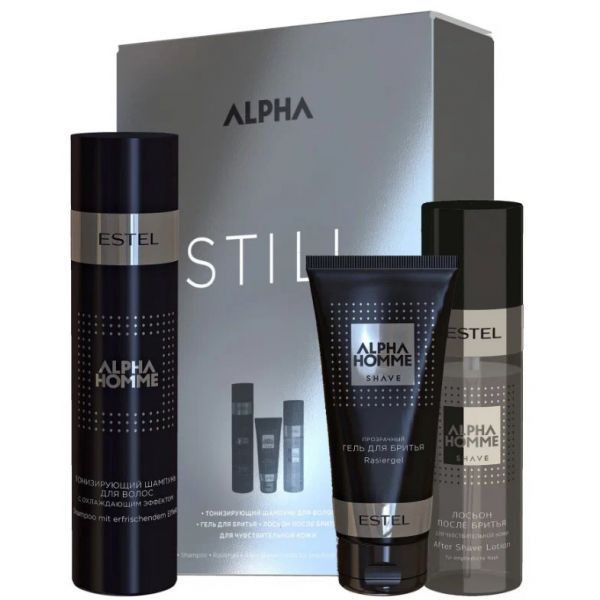 Set shampoo, shaving gel, lotion ALPHA STILL ESTEL 450 ml